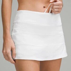 lululemon white pace rival tennis skirt